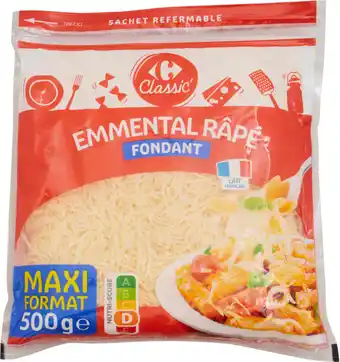 Carrefour Market CARREFOUR CLASSIC' Emmental râpé Maxi Format offre