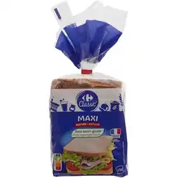 Carrefour Market CARREFOUR CLASSIC' Pain de mie maxi sans sucres ajoutés offre