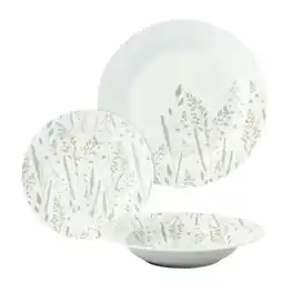 Carrefour Market CARREFOUR HOME Service vaisselle 18 pièces - Gamme Partie de Campagne offre