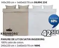 JYSK Kronborg - parure de lit en satin ingeborg offre