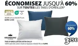 JYSK Tex - taie d'oreiller en satin sally offre