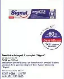 Monoprix Signal - dentifrice integral & complet offre