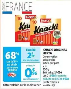 Auchan Supermarché Herta - knacki original offre