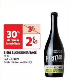 Auchan Supermarché Heritage - bière blonde offre