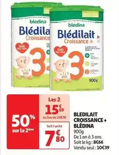 Auchan Supermarché Blédina - bledilait croissance + offre