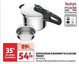 Auchan Tefal - autocuiseur à baionnette 6l secure offre