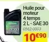 Oogarden Huile pour moteur 4 temps 2 l-sae 30 offre