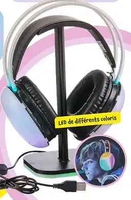 TEDi Écouteurs Bluetooth à LED avec pied offre