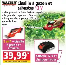 Norma Walter cisaille à gazon et arbustes 12 v offre