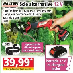 Norma WALTER Scie alternative 12 V offre
