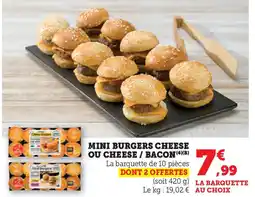 Hyper U Mini burgers cheese ou cheese / bacon offre