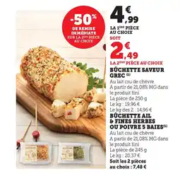 Hyper U Bûchette ail & fines herbes ou poivre 5 baies offre