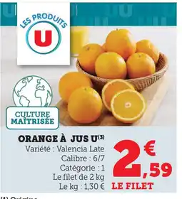 Hyper U U Orange à jus offre