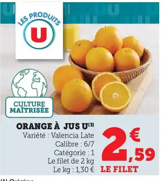 Hyper U U Orange à jus offre