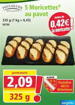 Norma 5 moricettes au pavot offre