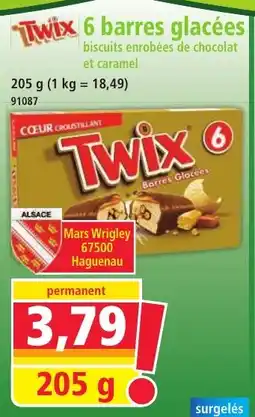 Norma Twix 6 barres glacées offre