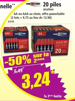Norma ANSMANN 20 piles offre