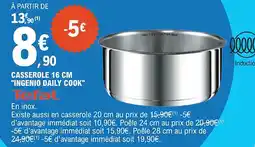 E.Leclerc TEFAL Casserole 16 cm "ingenio daily cook" offre