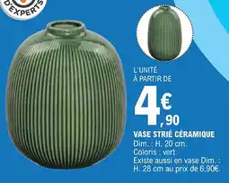 E.Leclerc Vase strié céramique offre