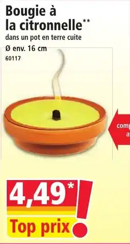 Norma Bougie à la citronnelle offre