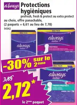 Norma always Protections hygièniques offre