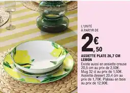 E.Leclerc Assiette plate 26,7 cm lemon offre