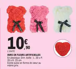 E.Leclerc Ours en fleurs artificielles offre