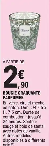 E.Leclerc Bougie craquante parfumée offre