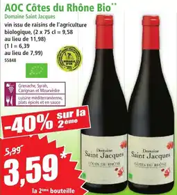 Norma Aoc côtes du rhône bio offre