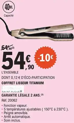 E.Leclerc DEMILISS Coffret lisseur titanium offre