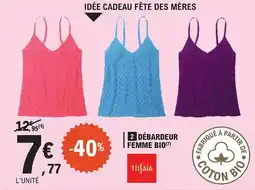 E.Leclerc TISSAIA Débardeur femme bio offre