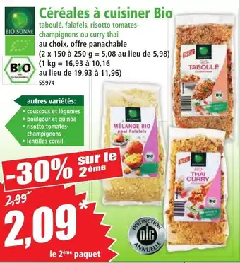 Norma BIO SONNE Céréales à cuisiner bio offre