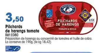 Pilchards de harengs tomate