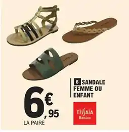 E.Leclerc TISSAIA Sandale femme ou enfant offre