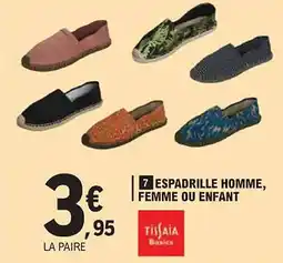 E.Leclerc TISSAIA Espadrille homme, femme ou enfant offre