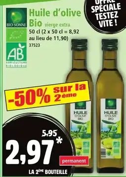 Norma BIO SONNE BIO Huile d'olive bio offre