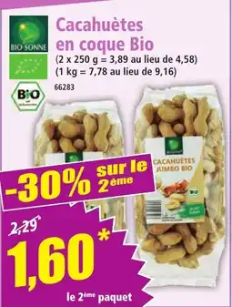 Norma BIO SONNE Bio Cacahuètes en coque bio offre