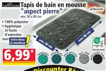 Norma SANTOSINI Tapis de bain en mousse aspect pierre offre