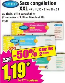 Norma Multitec sacs congélation xxl offre