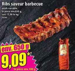 Norma Ribs saveur barbecue offre