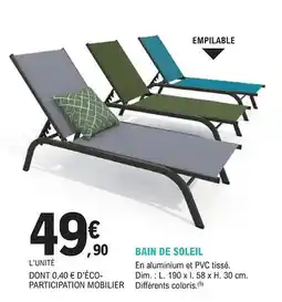 E.Leclerc Jardi Bain de soleil offre