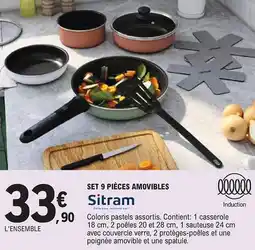 E.Leclerc SITRAM Set 9 pièces amovibles offre