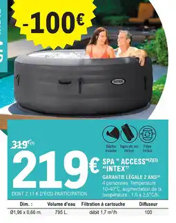 E.Leclerc Jardi Spa access intex offre