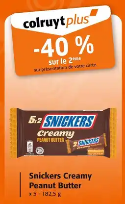 Colruyt Snickers Snickers Creamy Peanut Butter offre