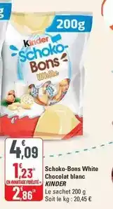G20 Ferrero - schoko-bons white chocolat blanc kinder offre