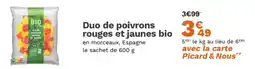 Picard Picard - duo de poivrons rouges et jaunes bio offre