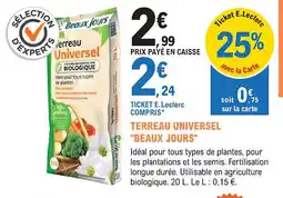 E.Leclerc Jardi Terreau universel beaux jours offre