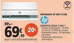 E.Leclerc HP Imprimante hp envy 6130e offre