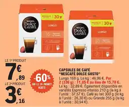 E.Leclerc "NESCAFÉ DOLCE GUSTO" Capsules de café offre