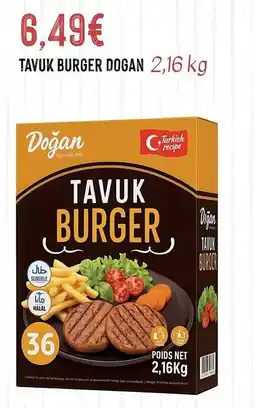 Hmarket Tavuk burger dogan offre